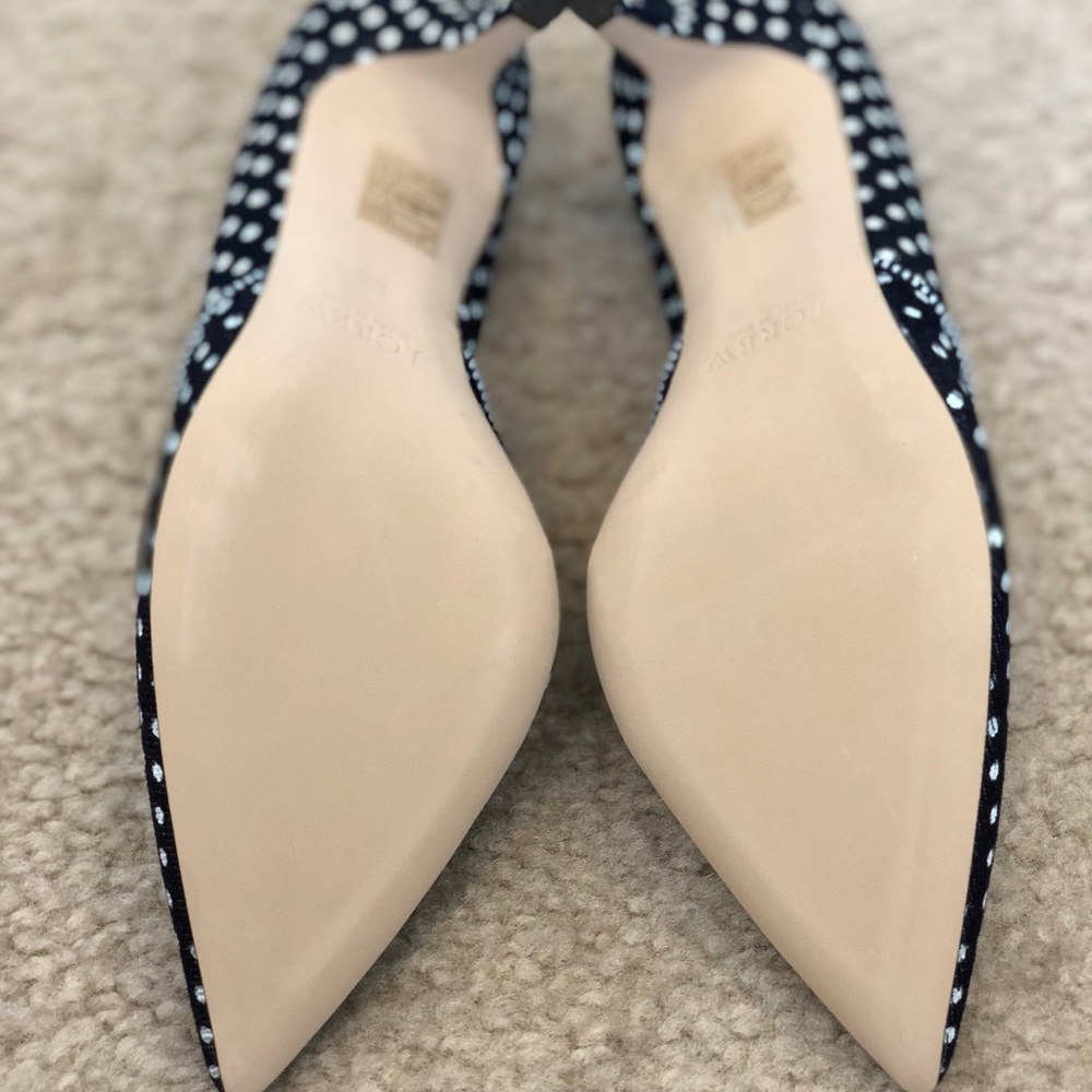 J.Crew Colette D’Orsay Navy Polka Dot Heels $278 - Picture 4 of 6